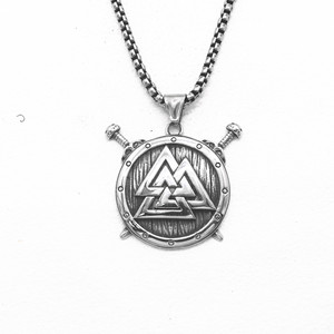 yunnique <b>Men's</b> Titanium Steel Necklace Geometric Pendant Party Jewelry - Product Image 1