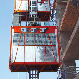 GJJ 2022 ลิฟต์ก่อสร้างไฟฟ้าใหม่เครื่องยนต์ไฟฟ้ามอเตอร์ PLC กระปุกเกียร์แบริ่งขายดีก่อสร้างลิฟท์รอก - Product Image 5