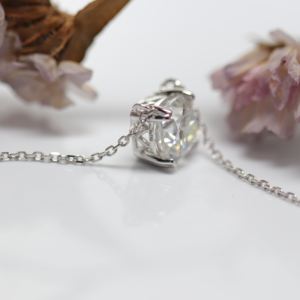18K gioielli 2ct taglio cuscino Moissanite diamante ciondolo collana per le donne classico 4 artigli in oro massiccio Moissanite ciondolo <span class=keywords><strong>nome</strong></span> - Product Image 4