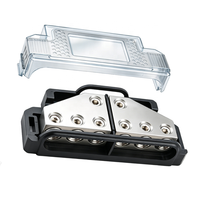 Bloc de distribution d'alimentation 24V 150A, 2 entrées 0/4 AWG x 2 pouces, 6 sorties 0/4 AWG x 6 pouces, distributeur d'alimentation/terre pour amplificateur audio de voiture