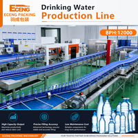 Ligne de production d'eau potable 12000 BPH directe usine, machine de remplissage automatique d'eau minérale pure, ligne de production personnalisable