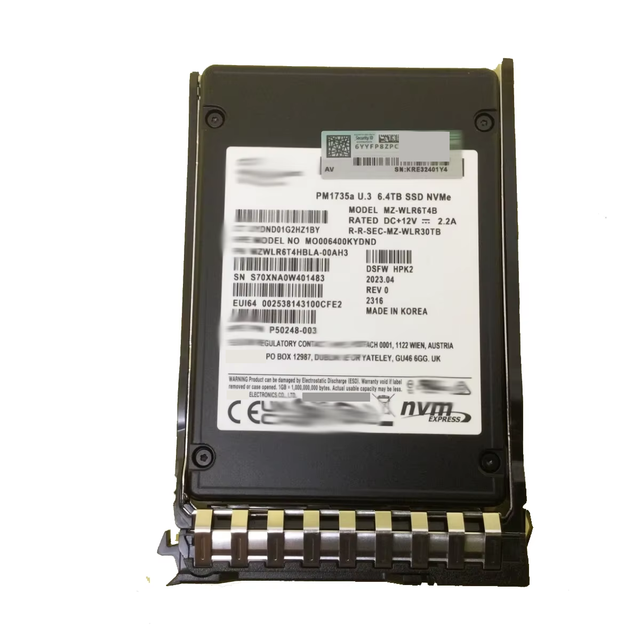 In Stock P70428-B21 6.4TB NVMe Gen4 High Performance Mixed Use SFF BC U.3 SSD