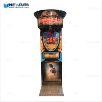 Neofuns Machine de jeu d'arcade de boxe à pièces Big King Kick Punching Fire Boxer Machine Punch Machine