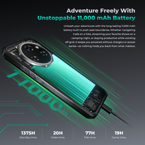 Thương hiệu mới gốc Oukitel wp62 5g điện thoại gồ ghề 11000mAh pin 108mp máy ảnh 6.6 inch hiển thị Android 15 IP68 gồ ghề điện thoại di động - Product Image 5