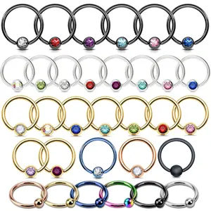 Ball Closure Ring BCR Stainless Steel Septum Piercing Nose Body Jewelry