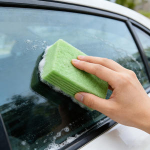 厚みのある高密度洗車スポンジ - 超吸収性、塗装に優しい、再利用可能、車、バイク、RVに適しています - Product Image 1