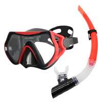2025 équipement de plongée en apnée adulte plongée en apnée asiatique Fit tube respiratoire Silicone1 masque de plongée à lentille unique avec ensemble de tuba