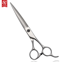 Tijeras Profesionales de Acero Inoxidable Mate HUASIS BE81 para Peluqueros Caninos, 7", 7.5", 8", Corte Suave, 440C