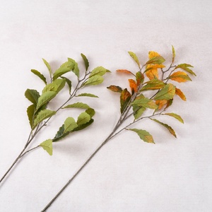 Hoja de Castaño Artificial de Seda Natural, Planta Verde para Exhibición, Decoración Floral para Bodas y Oficinas - Product Image 4