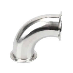 TRI CLAMP 3/4'' 1'' 1.5'' 2'' 2.5'' 3'' 4'' Stainless Steel SS304 316L Sanitary 90 Degree Ferrule Elbow Pipe Fitting