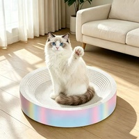 Lit grattoir pour chat en carton ondulé durable, en forme de bol ovale, nid de repos pour chat, tapis de grattage haute densité pour intérieur