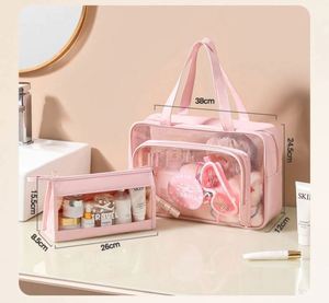 Trousse de Toilette Transparente en PVC, Sac de Rangement Cosmétique Étanche pour la Natation, Ensemble de Sacs de Maquillage Transparents pour le Voyage - Product Image 6