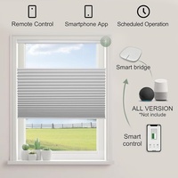 Persianas Enrollables Motorizadas de Alta Calidad con Control Remoto, Opacas, con Parte Superior e Inferior Planas, para Ventanas Francesas, Sala de Estar y Dormitorio