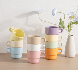 Pastel Stackable Ceramic <b>Mug</b> Custom Print Logo Promotional Advertising Gift Cup Bulk Wholesale Gift <b>Box</b> Supermarket Supply - Product Image 4