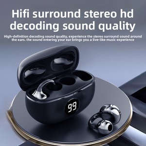 Auricolari TWS da Gaming con Clip per Orecchio, <span class=keywords><strong>Bluetooth</strong></span> 5.4, Display Digitale, Bassa Latenza, Ricarica Inversa, Cuffie Wireless Sportive per iPhone - Product Image 4