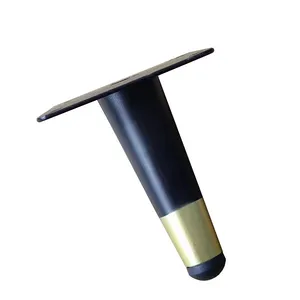 4 इंच 100mm भारी ड्यूटी काले-सोने धातु तिरछा Angled के लिए पतला पैर कॉफी टेबल सोफे सोफे कैबिनेट कुर्सी ड्रेसर बिस्तर डेस्क