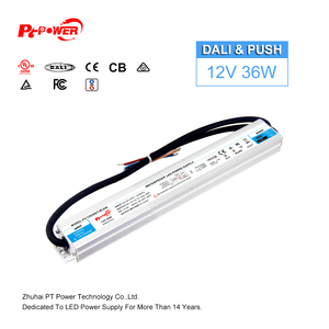 Delgado al aire libre IP67 impermeable 36W 12V 24V 100-240V AC a DC regulable DALI LED Driver - Product Image 3