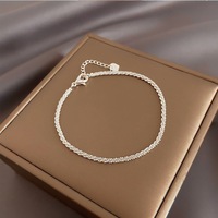 Bracelet en alliage argenté électroplaqué pour femme, style Instagram, design de niche, minimaliste et tendance, fait main, Yiwu