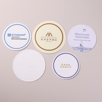 Sous-verres en papier jetables personnalisés avec logo, pour hôtel, café, bar, bière, sous-verres ronds absorbants en papier