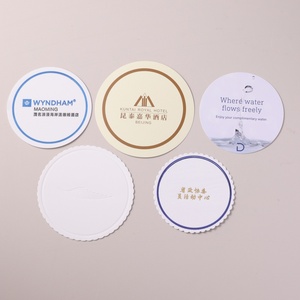 Customized logo Disposable Drink Paper Coasters Hotel Coffee Bar Beer Cup Round Absorbent Paper Coaster