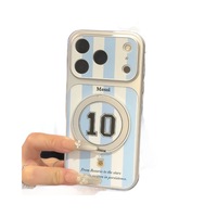 Coque de téléphone modèle numéro de football pour Apple 18 17 16, support intégré pour iPhone 15 14 13, protection anti-chute, épaisseur 15 mm.