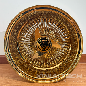 ล้อแม็กซ์ XINLAI แบบขัดเงาสีทอง ขอบลวดแบบเรเดียล ขนาด 20-26 นิ้ว 5x114.3 สำหรับรถคลาสสิกแบบคัสตอม - Product Image 1