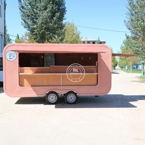 Pink Food Truck Street Remolque móvil de comida rápida con máquinas de cocina completas - Product Image 4