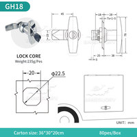 Bangsuo BSS422-1-2 nouveau Kit de serrure de porte de garage avec loquet à poignée en T et clés pour rénovation/mise à niveau de caravane de camping-car