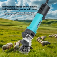 900W Kabelgebundene Hochleistungs-Tierschermaschine mit 6 Geschwindigkeiten, Beidseitigem Ergonomischem Griff und 75MM Schnittbreite für Bauernhof, Tierarzt und Haustiere