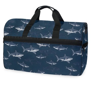 Hawaiian Market Lightweight Portable Business Travel Organiser Bag Football Soft Sport Duffel Bag With Shoes Compartment - Product Image 1