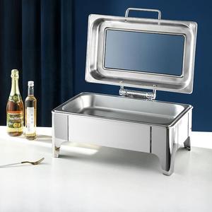 Electric/Fuel Stainless Steel <strong>Rectangular</strong> Buffet Server Chafing Dish Food Warmer for Catering Parties Restaurants &amp; Hotels - Product Image 6