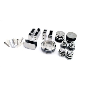Installation facile Kit de <span class=keywords><strong>cabine</strong></span> de douche en acier inoxydable anti-corrosion Raccords de <span class=keywords><strong>cabine</strong></span> en verre pour salle de bain carrée Style ouvert coulissant - Product Image 1