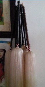 Poil de cheval blanc pur, naturel, poussière de bouddha, fouet de cheveux - Product Image 2