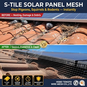 <span class=keywords><strong>Malla</strong></span> Protectora para Paneles Solares Tengfei Precortada de 5 pies x 8 pulgadas, Revestimiento de PVC de 1/2 pulgada, Protección Contra Insectos para Techos de Tejas Españolas, <span class=keywords><strong>Malla</strong></span> para Pájaros, Venta al por Mayor - Product Image 3