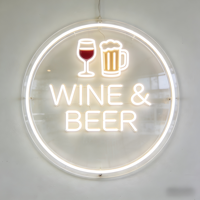 Logo d'entreprise personnalisé rétroéclairé pour intérieur, enseigne lumineuse en acrylique 3D LED néon avec transformateur pour montage mural intérieur/extérieur