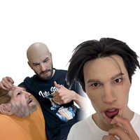 Masque en silicone avec cheveux, masque facial humain grandeur nature, pour travestis et spectacles |   Prise en charge de la personnalisation photo