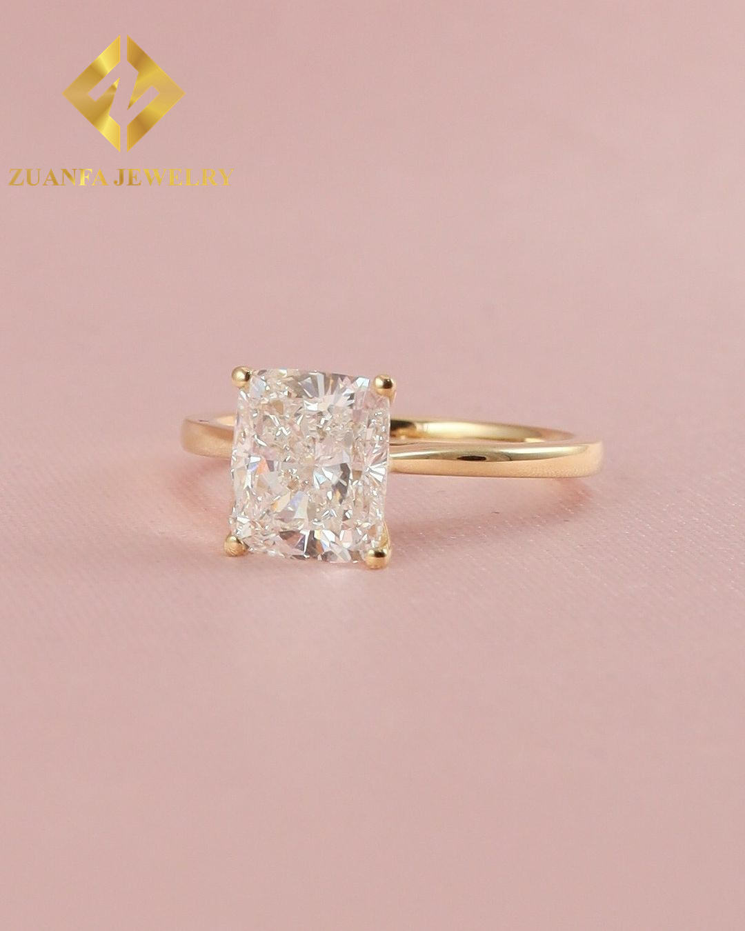 10K moissanite radiant cut