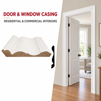 Moulures en MDF apprêtées sur mesure pour cadres de portes et fenêtres intérieures, garnitures décoratives, fabricant OEM ODM
