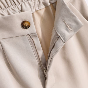 <span class=keywords><strong>Pantaloni</strong></span> Larghi Casual da Donna <span class=keywords><strong>in</strong></span> Lana XL, Modello a Sigaretta a Tre Quarti, Stile Harem <span class=keywords><strong>in</strong></span> Seta con <span class=keywords><strong>Elastico</strong></span> <span class=keywords><strong>in</strong></span> <span class=keywords><strong>Vita</strong></span>, Decorazione per Ufficio, Estivi, Fornitura ODM - Product Image 3