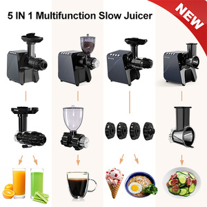 Đa chức năng 5 trong 1 lớn miệng nước trái cây + Xay + Mì Máy xay sinh tố chậm Tươi thương mại trái cây Máy ép trái cây máy ép trái cây vắt - Product Image 2