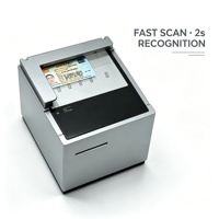 Escáner de Tarjetas de Identificación y Pasaportes, 8MP, Imagen a Color IR UV, Lector de Códigos de Barras MRZ OCR, Alimentación USB, con SDK para Recepción de Hotel