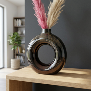 Vase à fleurs en céramique, support floral décoratif pour table, pour la maison, le bureau, le salon, décoration intérieure et pots et jardinières. - Product Image 3
