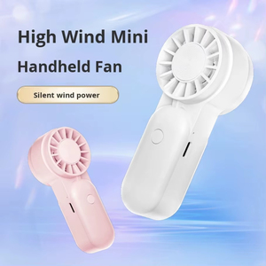 พัดลมมือถือพลาสติกขนาดเล็กแบบพกพา ใช้แบตเตอรี่ ชาร์จผ่าน USB สำหรับใช้งานกลางแจ้งในฤดูร้อน เหมาะเป็นของขวัญ - Product Image 4