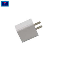 Adaptateur de charge rapide USB Type-C PD 20W QC2.0 OTP OVP Mini chargeur mural avec câble rétractable Prise EU/US Conception en forme de glaçon