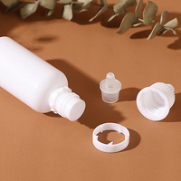 Flacon compte-gouttes médical en plastique LDPE en stock, pour colle liquide, à presser, capacités de 15 ml avec bouchon à vis hermétique