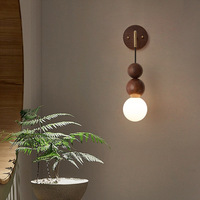 Lampes murales LED en noyer antique, style moderne, lampes murales suspendues de luxe pour salon