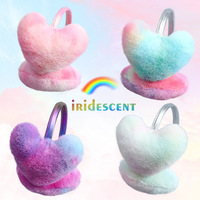 Couvre-oreilles et chauffe-oreilles en peluche en forme de cœur lumineux pour femmes, filles et adolescentes, fabriqués en Chine, chauffe-oreilles d'hiver pour temps froid