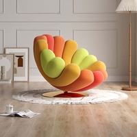 Ensemble de fauteuils d'appoint en sherpa de luxe, style contemporain, fauteuil pivotant inclinable Queen, fauteuil de salon avec housse amovible, métal, maison, bureau, hôtel