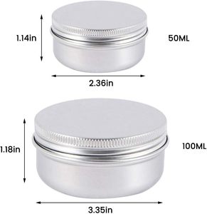 Tarros de Aluminio Negros Resistentes a la Oxidación de 30, 60, 80, 100 y 120 ml, Personalizados con Impresión, Envases Metálicos con Tapa de Rosca, Venta al Por Mayor - Product Image 2