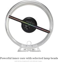 12cm Mini LED Ventilateur 3D Hologramme Projecteur Rotatif Animé Décorations De Fête pour La Maison Graduation De Mariage De Noël Cadeaux D'anniversaire